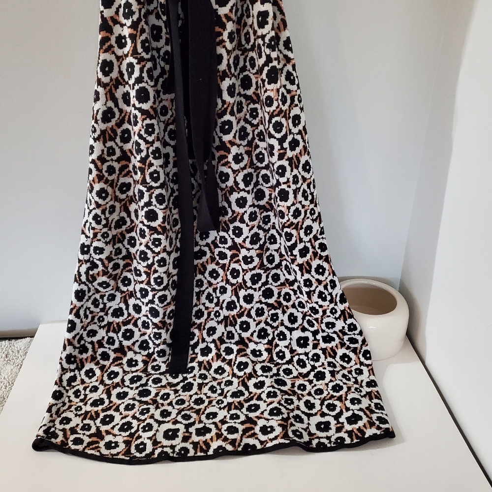 Diane von Furstenberg x Target Poppy Sweater Dress XXL Black White Halter Midi - Picture 5 of 12